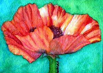 "Standing Tall" by Linda Smulka, Madison WI - Watercolor - SOLD